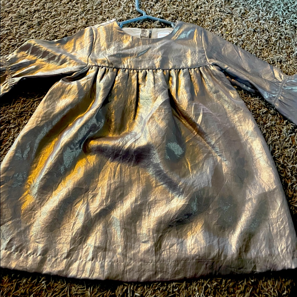 Gymboree dress shiny gold color.
